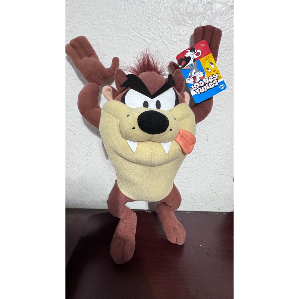 Looney Tunes Tasmanian Devil Taz Plush Stuffed Animal Toy Factory 10-12 Inch NWT